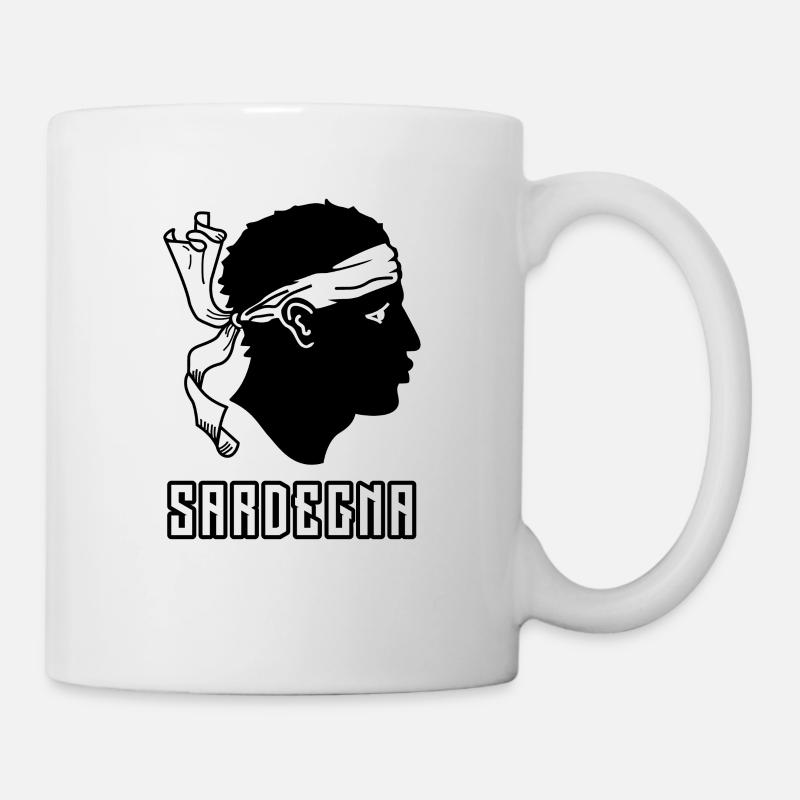 Sardegna Sardaigne Maures Head Sarde Italie - Mug blanc - blanc