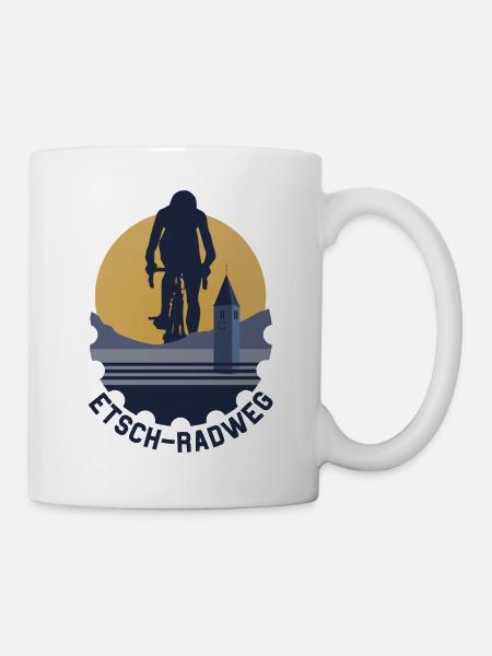 Etsch-Radweg - Tasse - Weiß