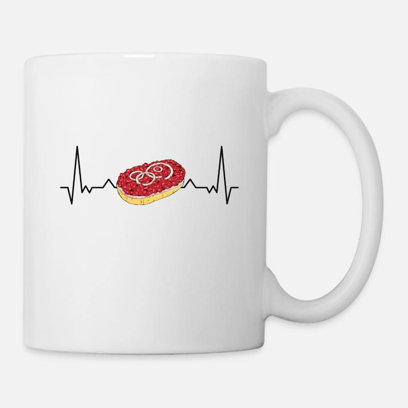 Mett Mettbrötchen Hackfleisch Hackepeter Brötchen - Tasse - Weiß
