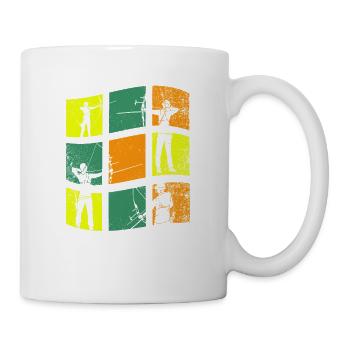 Retro archery vintage archer - Mug - white - Right