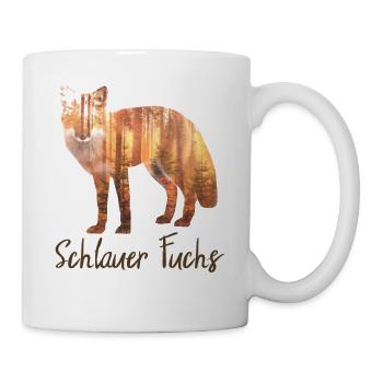 Schlauer Fuchs // Tiere, Wald und Natur Spruch - Tasse - Weiß - Rechts