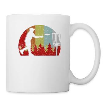 Vintage Retro Disc-Golf - Retro Flying Disc - Mug blanc - blanc - Droite
