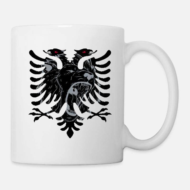 Albanischer Loewe - Tasse - Weiß