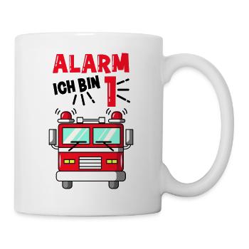 1. Geburtstag Feuerwehr - Tasse - Weiß - Rechts