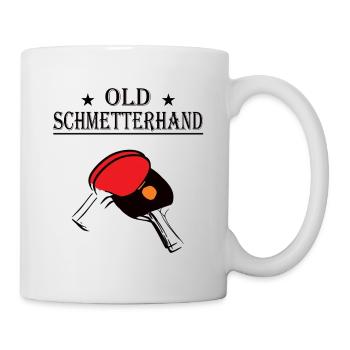 Tischtennis Insider Old Schmetterhand - Tasse - Weiß - Rechts