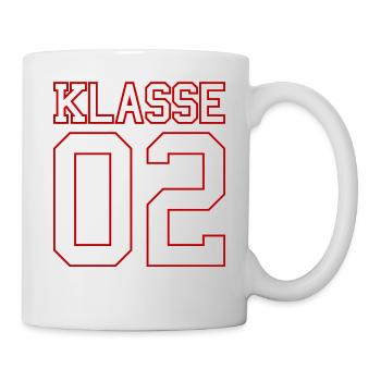 2 Klasse Schuljahr Beginn Geschenk Mädchen Jungen - Tasse - Weiß - Rechts