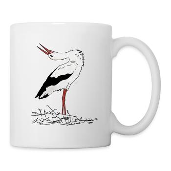 Cigogne - Mug blanc - blanc - Droite