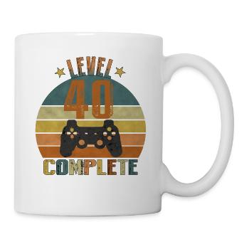 40. Geburtstag Retro Gamer 1980 40 Jahre Geschenk - Tasse - Weiß - Rechts