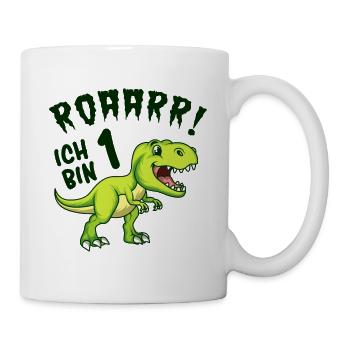1. Geburtstag Dinosaurier - Tasse - Weiß - Rechts