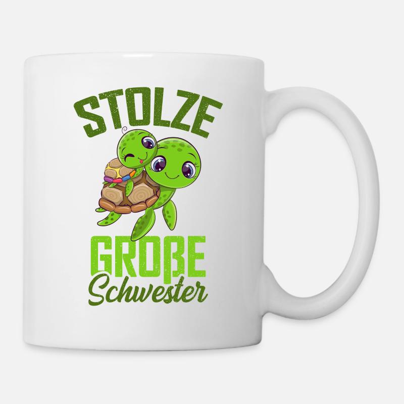 Große Schwester Schildkröte - Tasse - Weiß