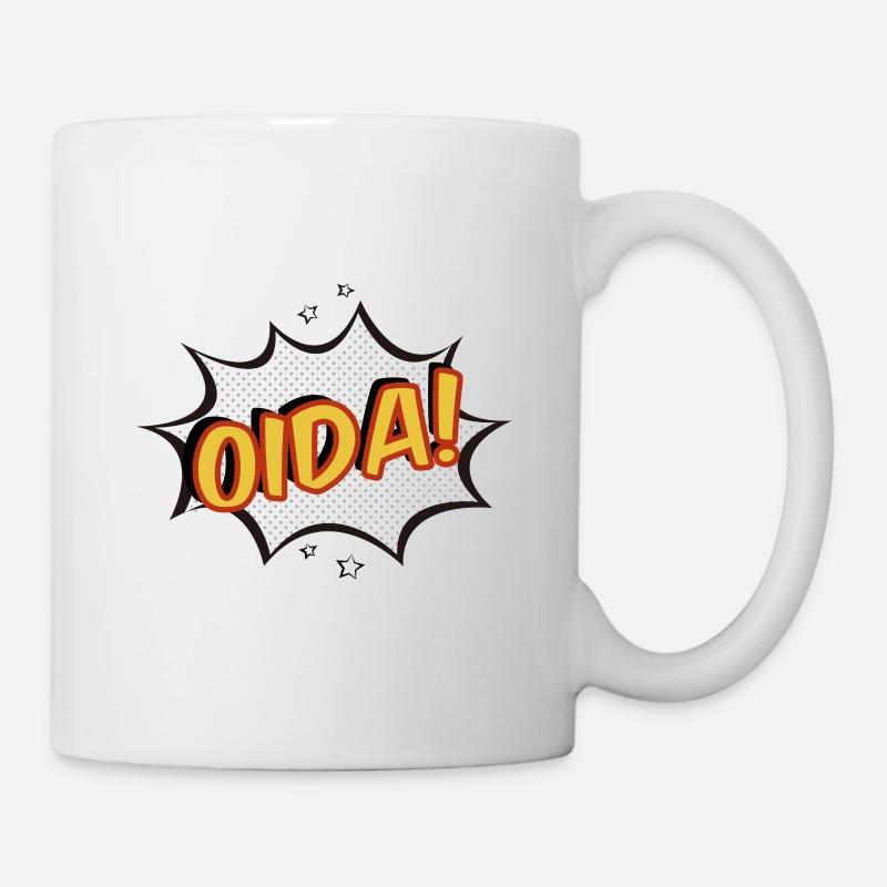 Oida Funny dialecte viennois Schmäh Bavière Autriche - Mug blanc - blanc