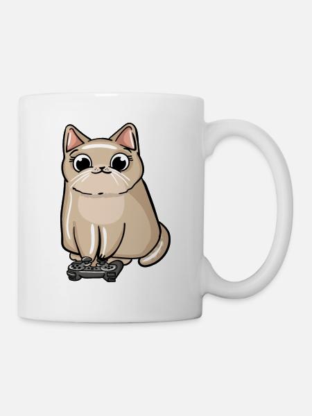 Gaming Cat - Tasse - Weiß