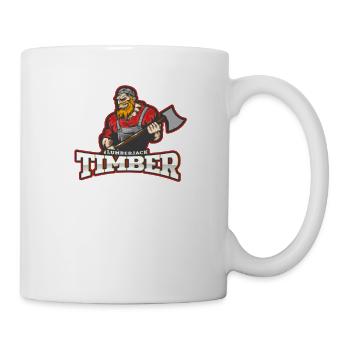 lumberjack lumberjack timber tree falls down ax - Mug - white - Right