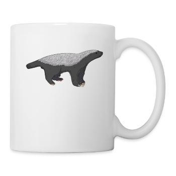 Illustration de blaireau de miel - Mug blanc - blanc - Droite