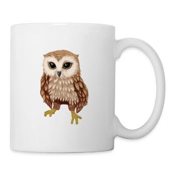 Owl wild animals forest animals owls zoology nocturnal - Mug - white - Right