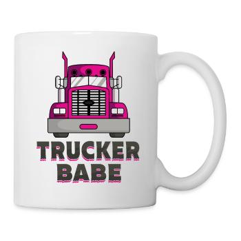 Trucker babe - Mug - white - Right