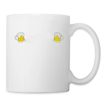 Mountains & beer hiking Alps summit huts idea - Mug - white - Right