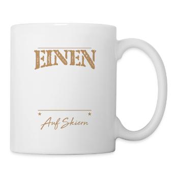 Unterschätze niemals einen alten Mann auf Skiern - Tasse - Weiß - Rechts