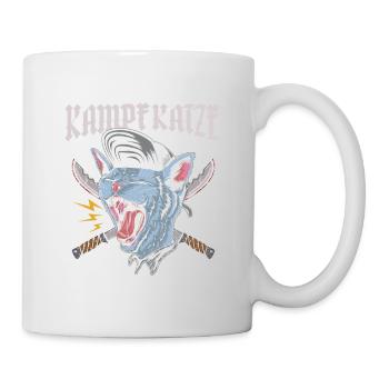 Kampfkatze - Tasse - Weiß - Rechts
