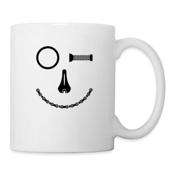 Funny Mountain Bike Cyclist Gift Smile MTB - Mug - white - Right