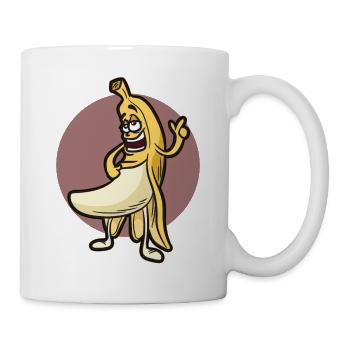 Cheeky banana nudity banana peel fruit - Mug - white - Right