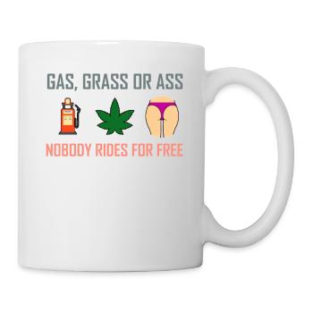 Essence Weed Ass Ride Gas Grass Ass Cannabis - Mug blanc - blanc - Droite