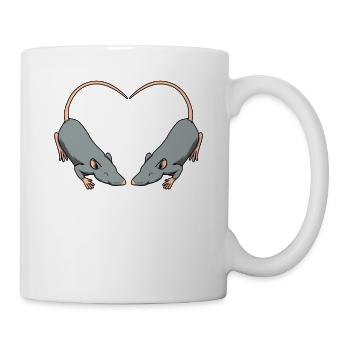 Rat souris rongeur rongeur maison rat cadeau - Mug blanc - blanc - Droite