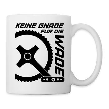 Keine Gnade für die Wade - Fahrradfahrerpower! - Tasse - Weiß - Rechts