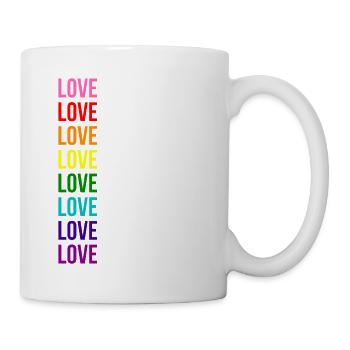 RAINBOW LOVE LOVE GAY PRIDE LBGT HOMOSEXUELL - Mug blanc - blanc - Droite