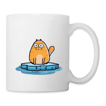 Katze Winterzeit Kalt Frost Xmas - Tasse - Weiß - Rechts