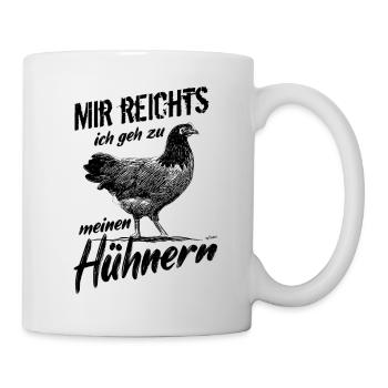 Hühner Flüsterer Hühnerbauer Geflügel - Tasse - Weiß - Rechts