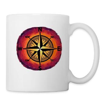 Coucher de soleil rose du vent Boussole Maritime Nautik - Mug blanc - blanc - Droite