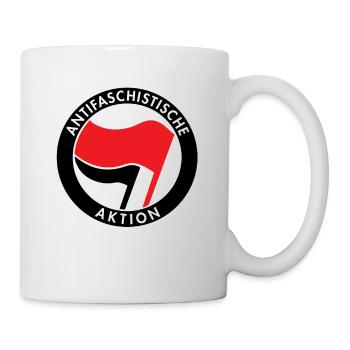 Action antifasciste, Logo Antifa, Drapeaux - Mug blanc - blanc - Droite