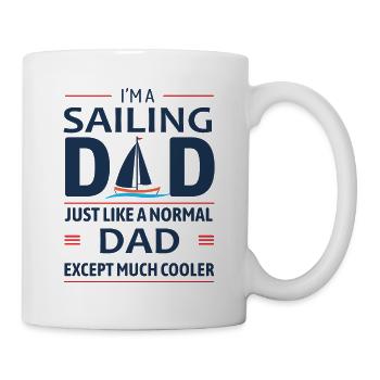 Voile papa nautique voilier cadeau fête des pères - Mug blanc - blanc - Droite