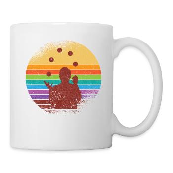 Jongleur jongleur rétro vintage - Mug blanc - blanc - Droite