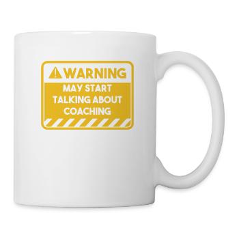 Peut commencer à parler de coaching - Mug blanc - blanc - Droite