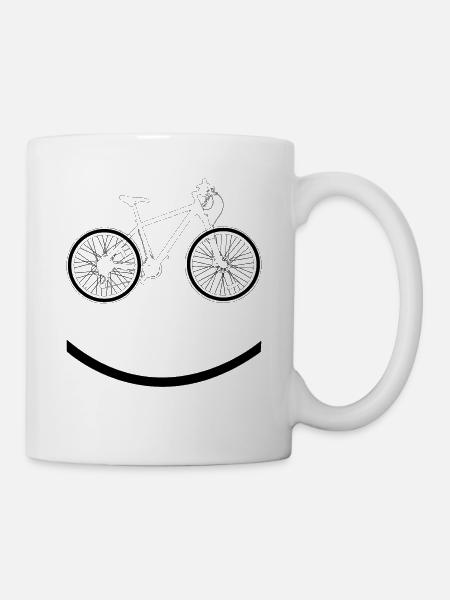 Mountainbike Lustig Fahrradfahren Geschenk - Tasse - Weiß