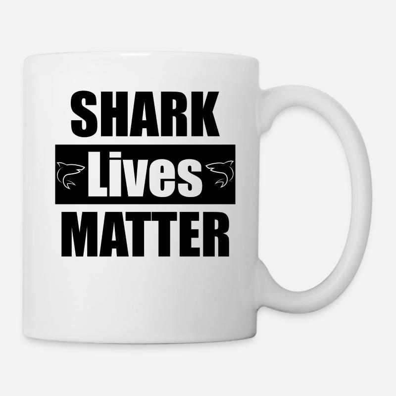 Tshirt Shark Lives Matter - Mug blanc - blanc
