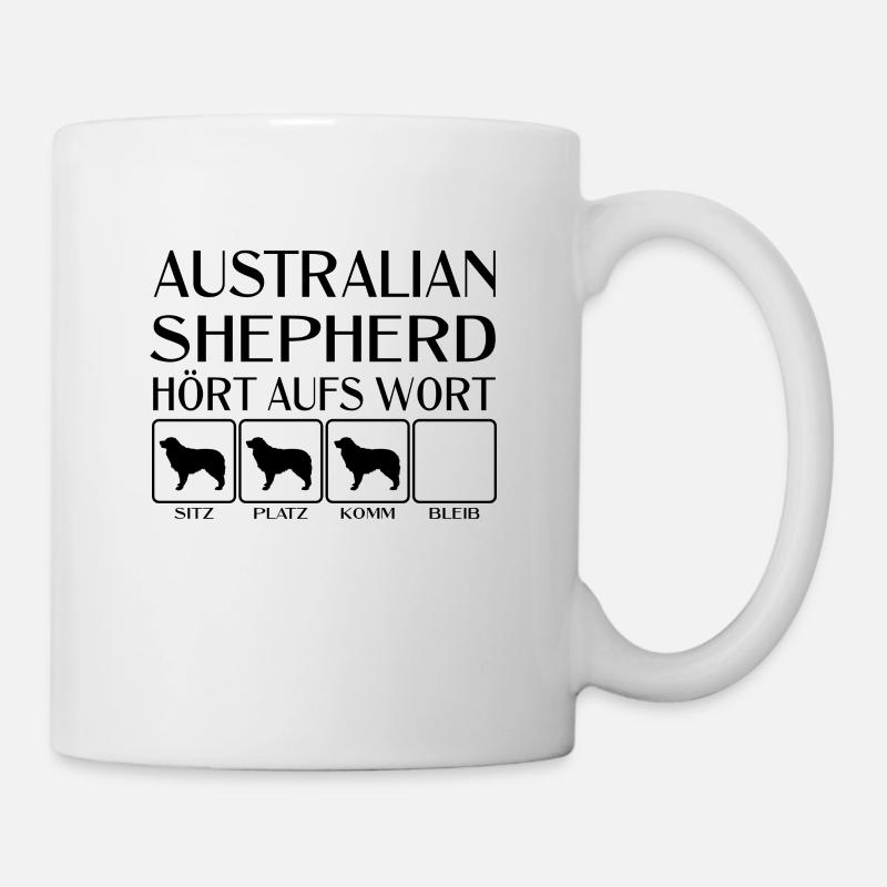 Australian Shepherd - Hört aufs Wort - Tasse - Weiß