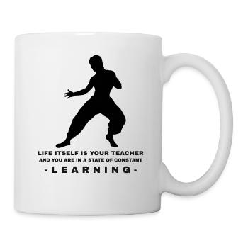 Bruce Lee life is about constant learning - Tasse - Weiß - Rechts