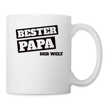 Bester Papa der Welt - Tasse - Weiß - Rechts