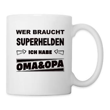 Oma Opa Superhelden - Tasse - Weiß - Rechts