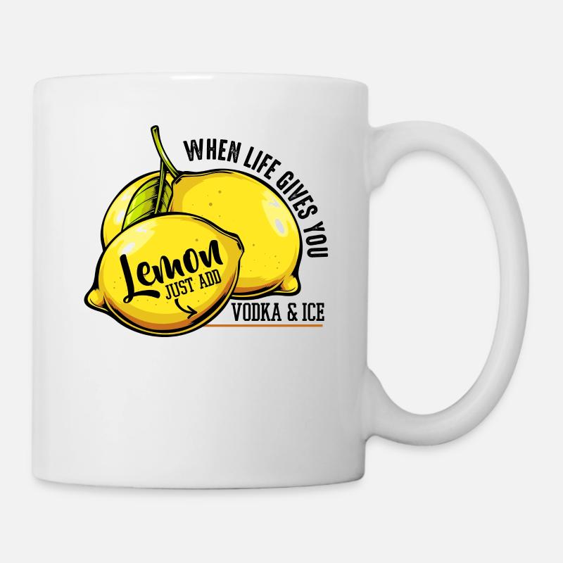 Zitrone Frucht - Tasse - Weiß