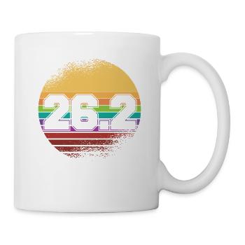 First Marathon 26.2 Marathoner Retro Runner - Mug - white - Right