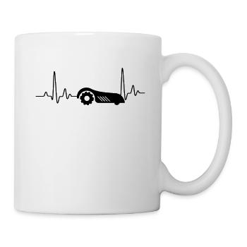 Robot tondeuse à gazon pulsé tondeuse à gazon pulsateur jardinier ECG - Mug blanc - blanc - Droite