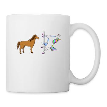 Poteaux de danse cheval et licorne - Mug blanc - blanc - Droite
