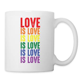 Love Is Love Is Love Is Love LGBTQ Pride - Mug - white - Right