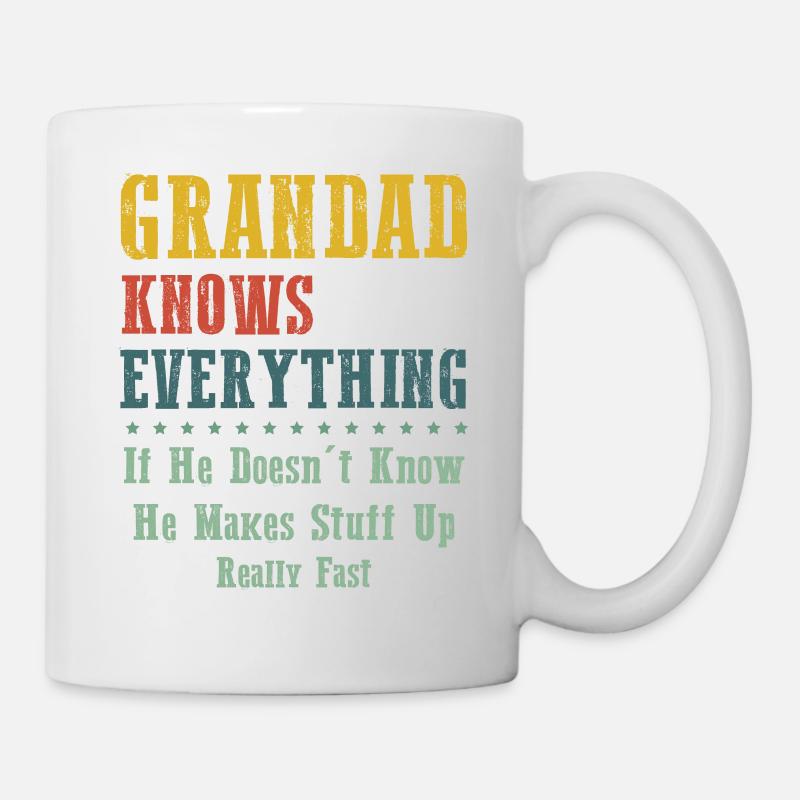 Grandad Knows Everything - Mug blanc - blanc