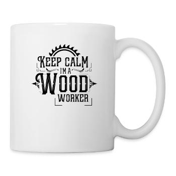 Reste calme, je suis menuisier - Mug blanc - blanc - Droite