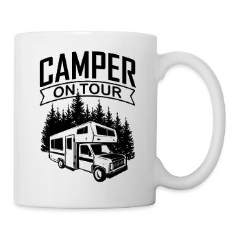Camper en tournée - Mug blanc - blanc - Droite